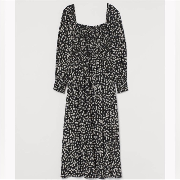H&M Dresses & Skirts - Black Floral Smoked Dress H&M